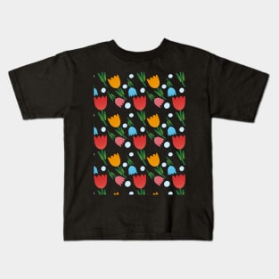 Flower Repeated Pattern Kids T-Shirt